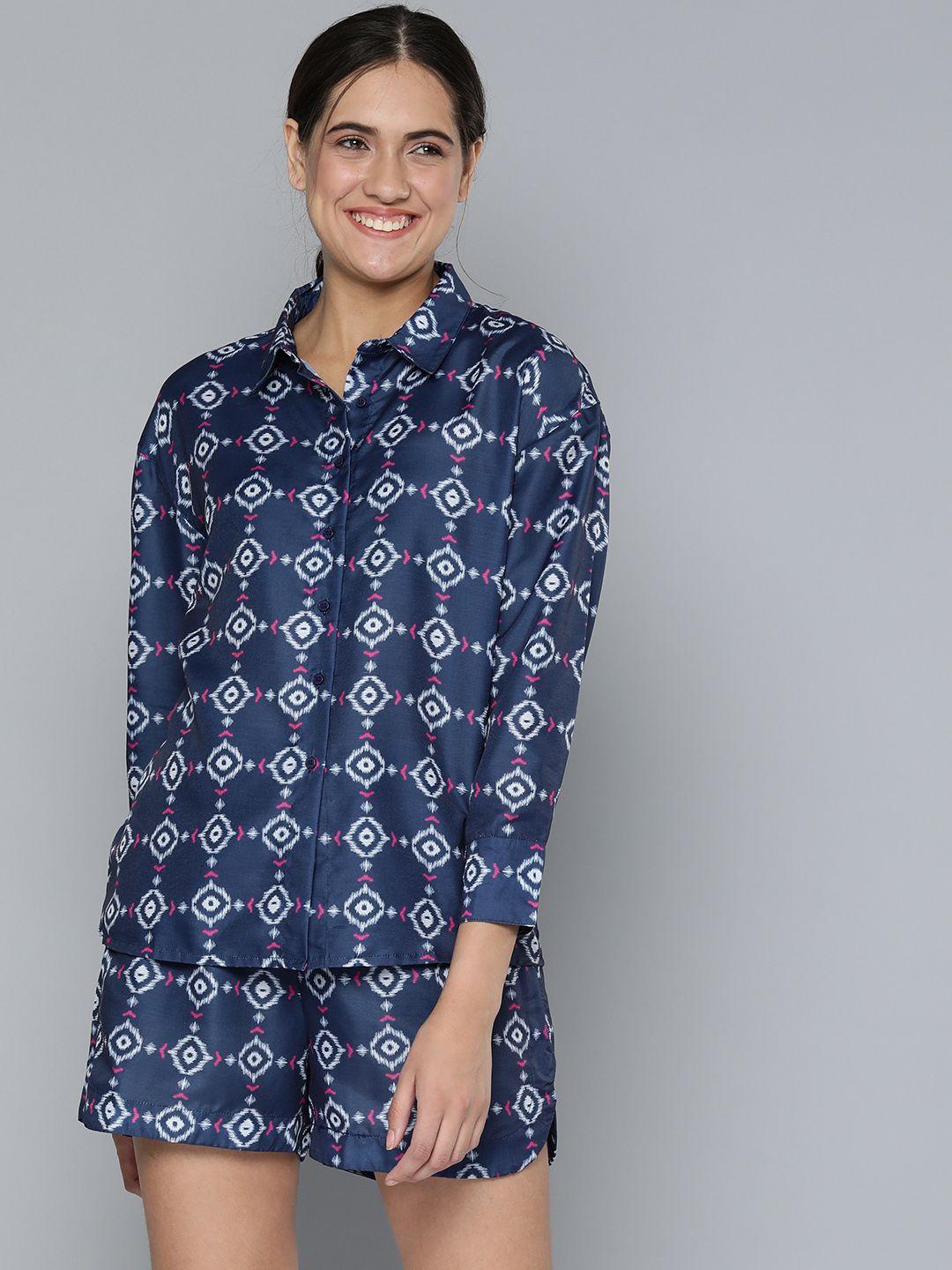 here&now printed night suit