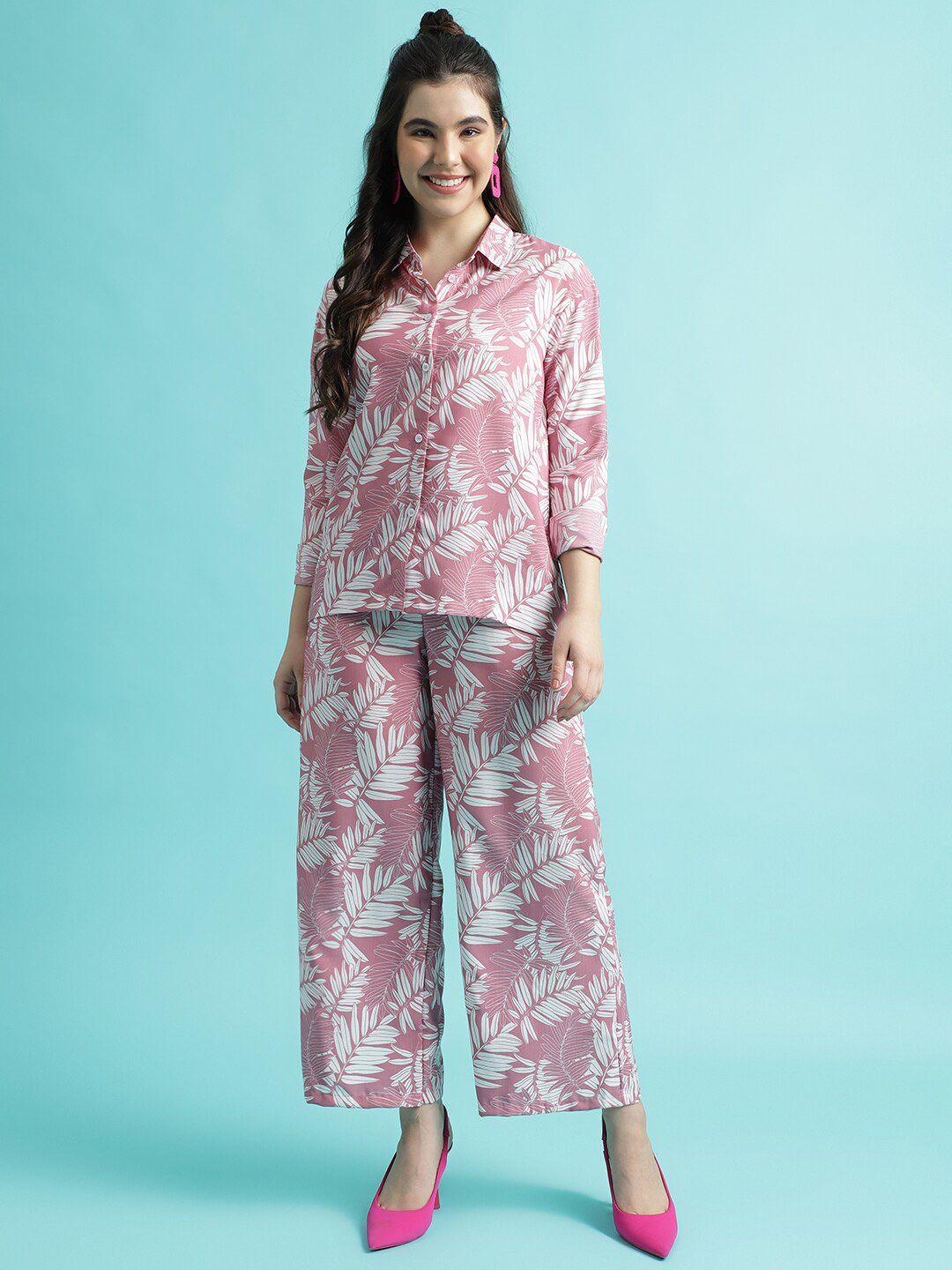 here&now printed top & trouser co-ord set