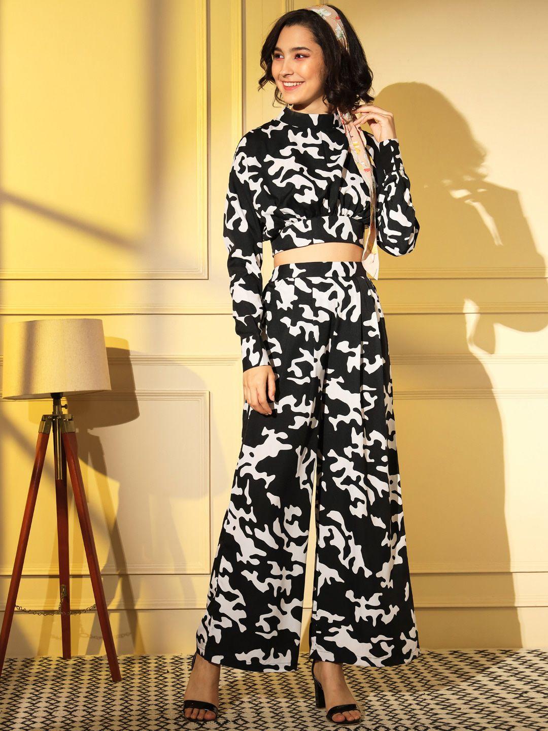 here&now printed top & trouser co-ords set