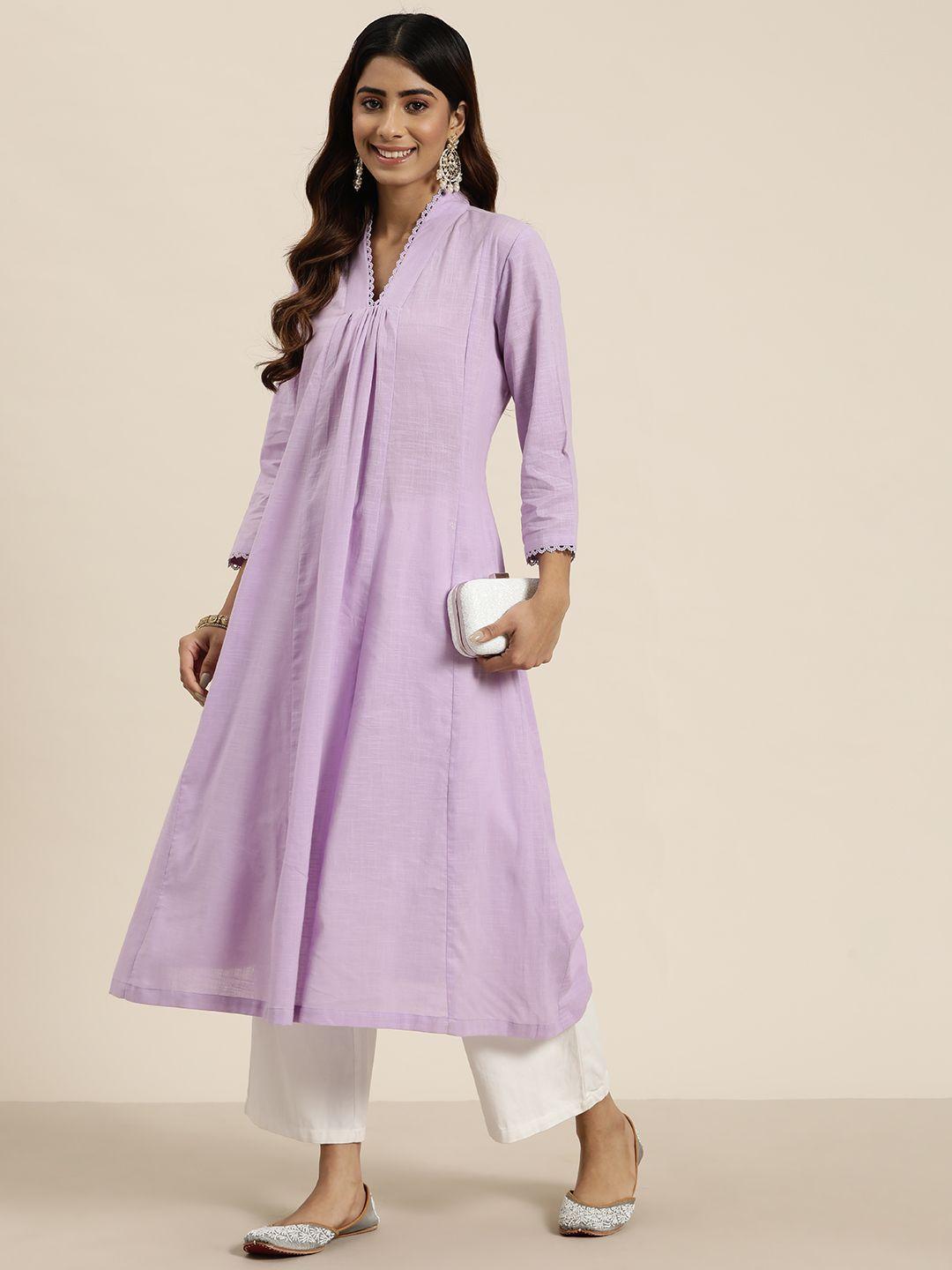 here&now pure cotton empire kurta