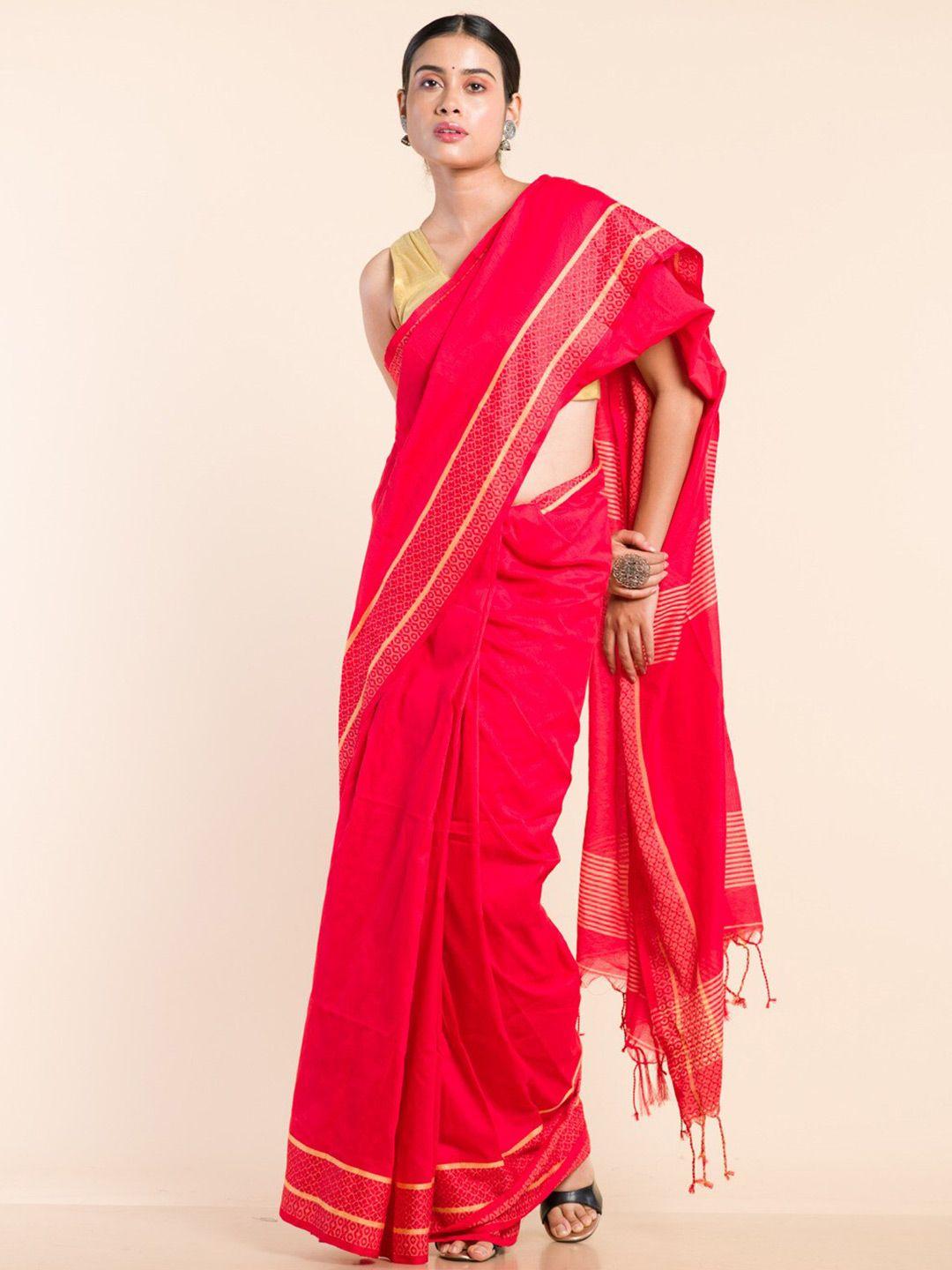 here&now pure cotton khadi saree