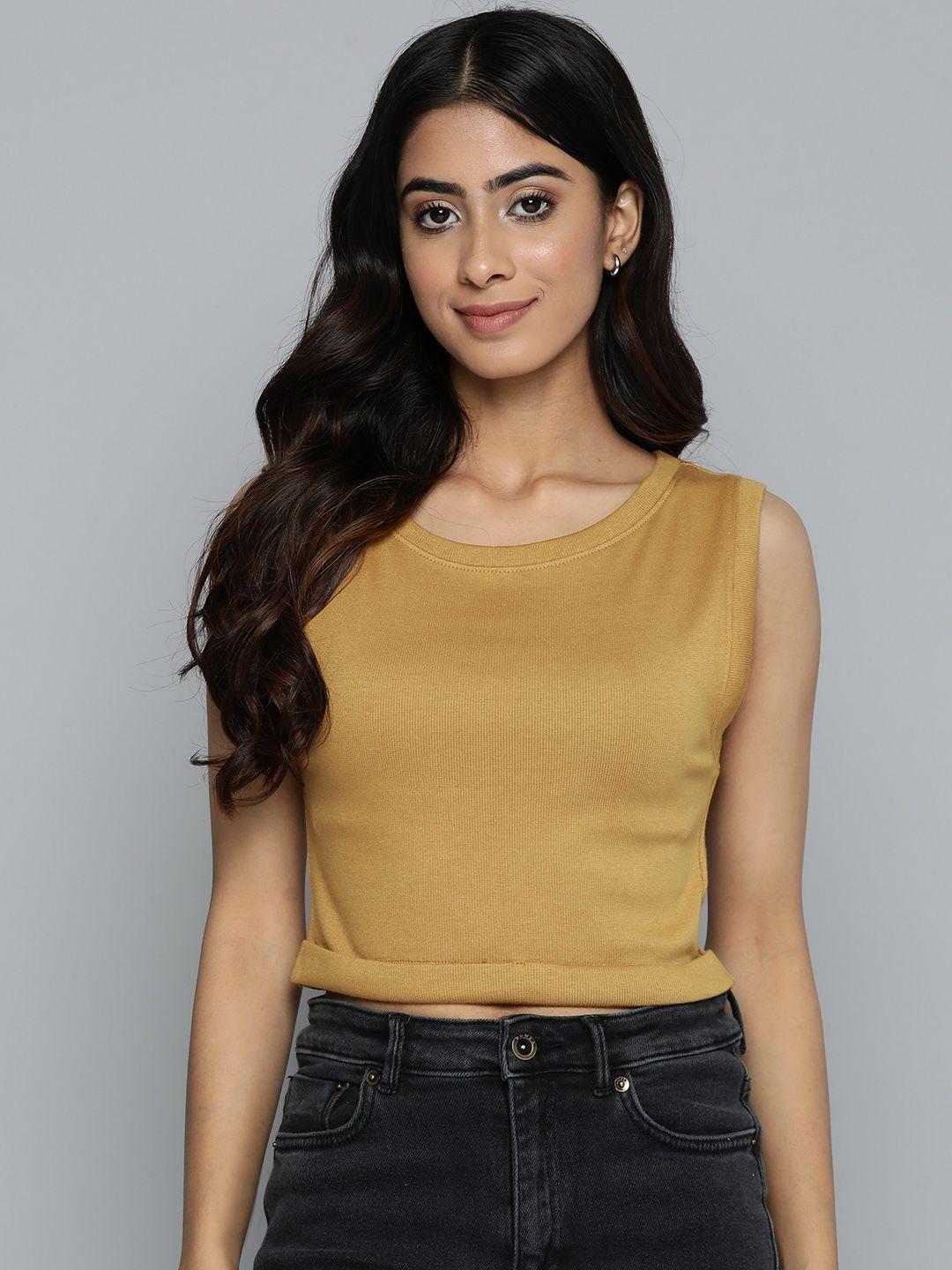 here&now ribbed crop top