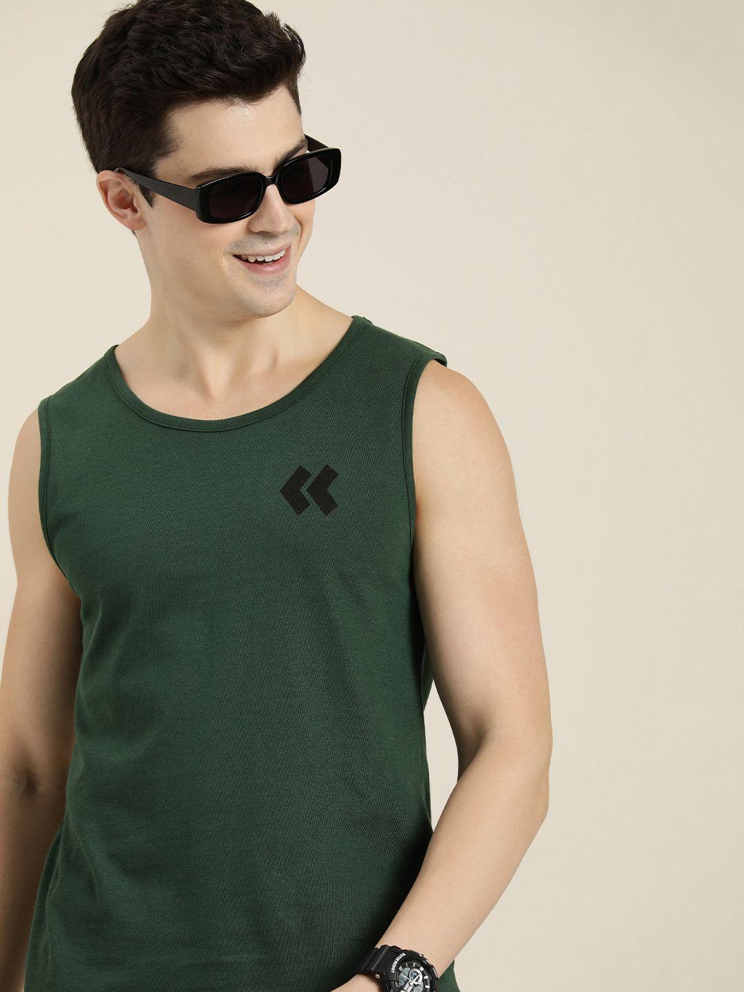here&now round neck sleeveless casual t-shirt