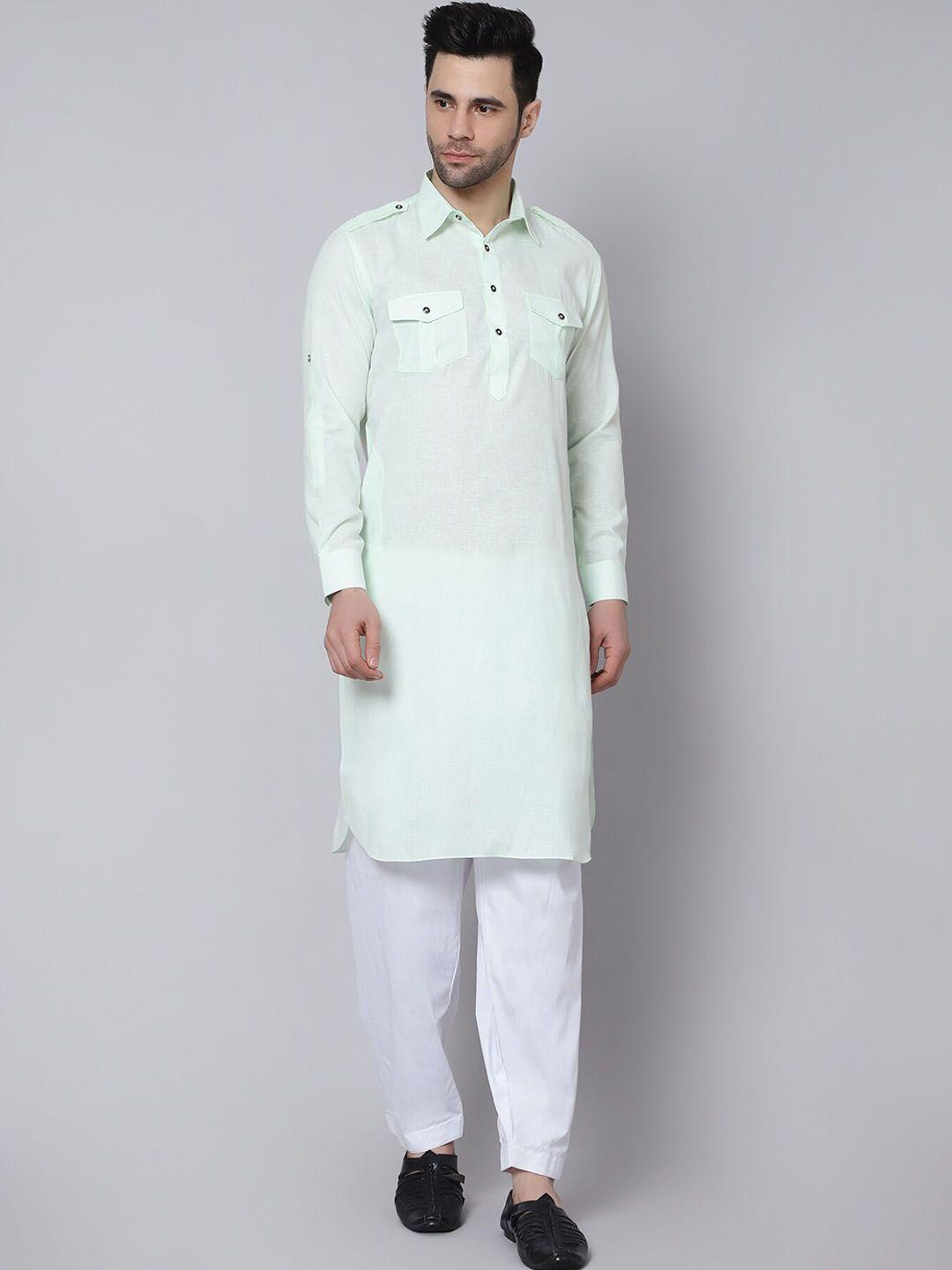 here&now shirt collar pathani kurta with salwar