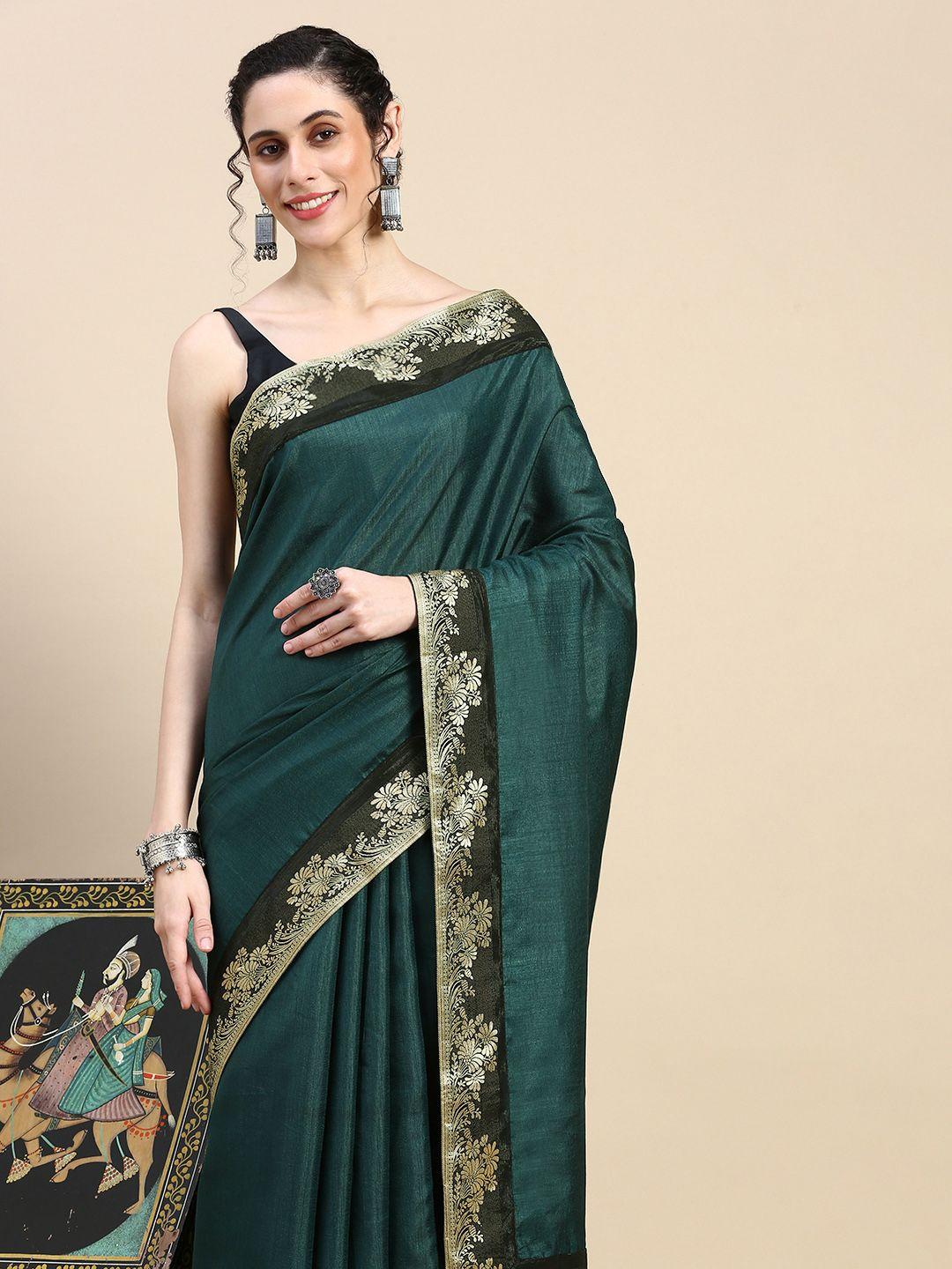 here&now solid art silk saree