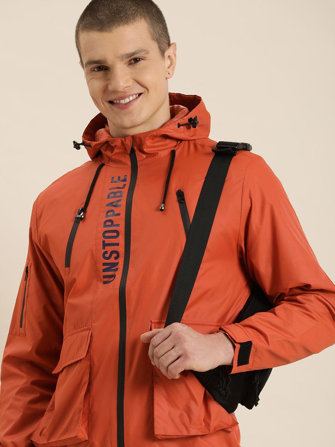 here&now solid hooded sporty jacket
