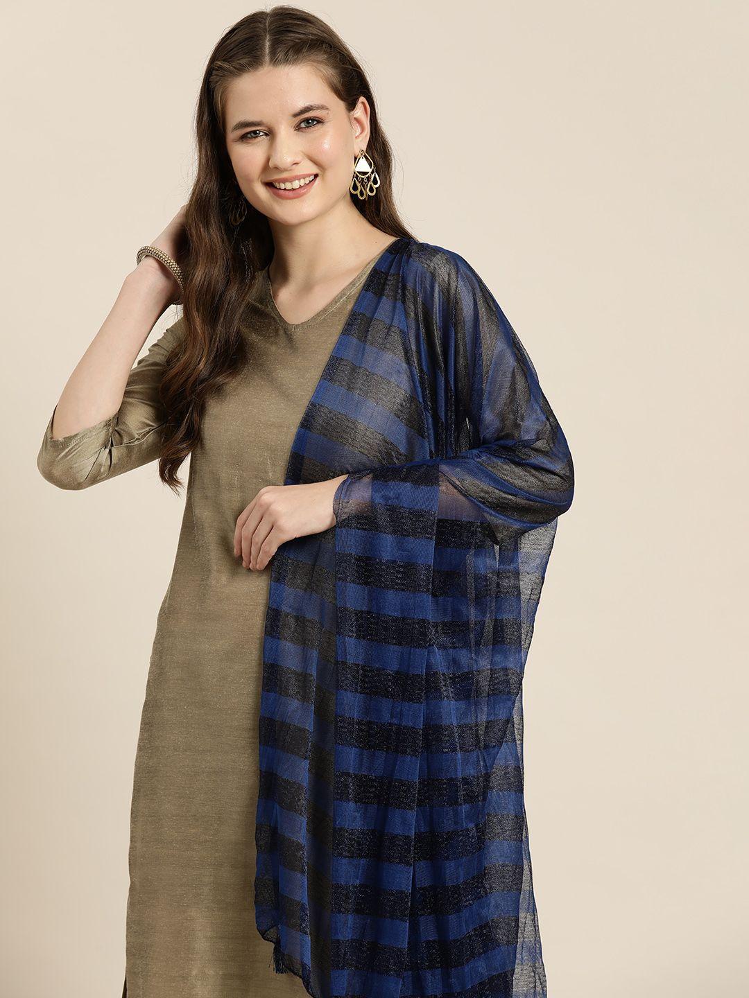 here&now striped pure chiffon dupatta