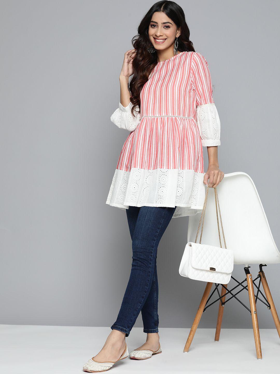 here&now striped pure cotton kurti