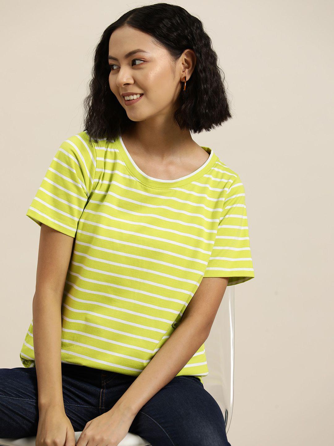 here&now striped t-shirt