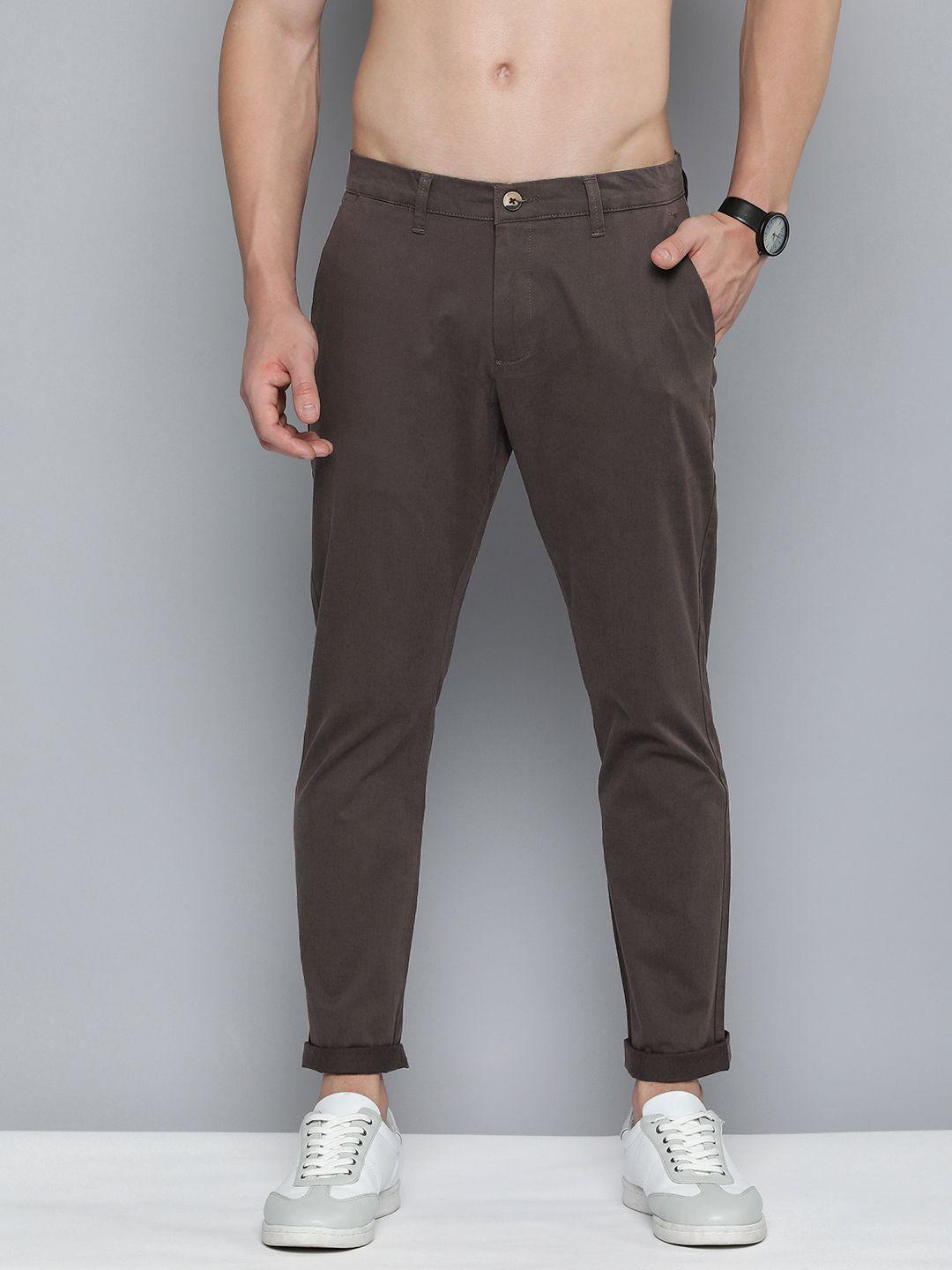 here&now tapered fit mid-rise chinos trousers