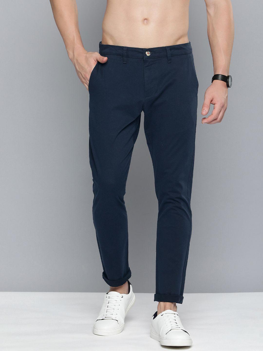 here&now tapered fit mid-rise chinos trousers