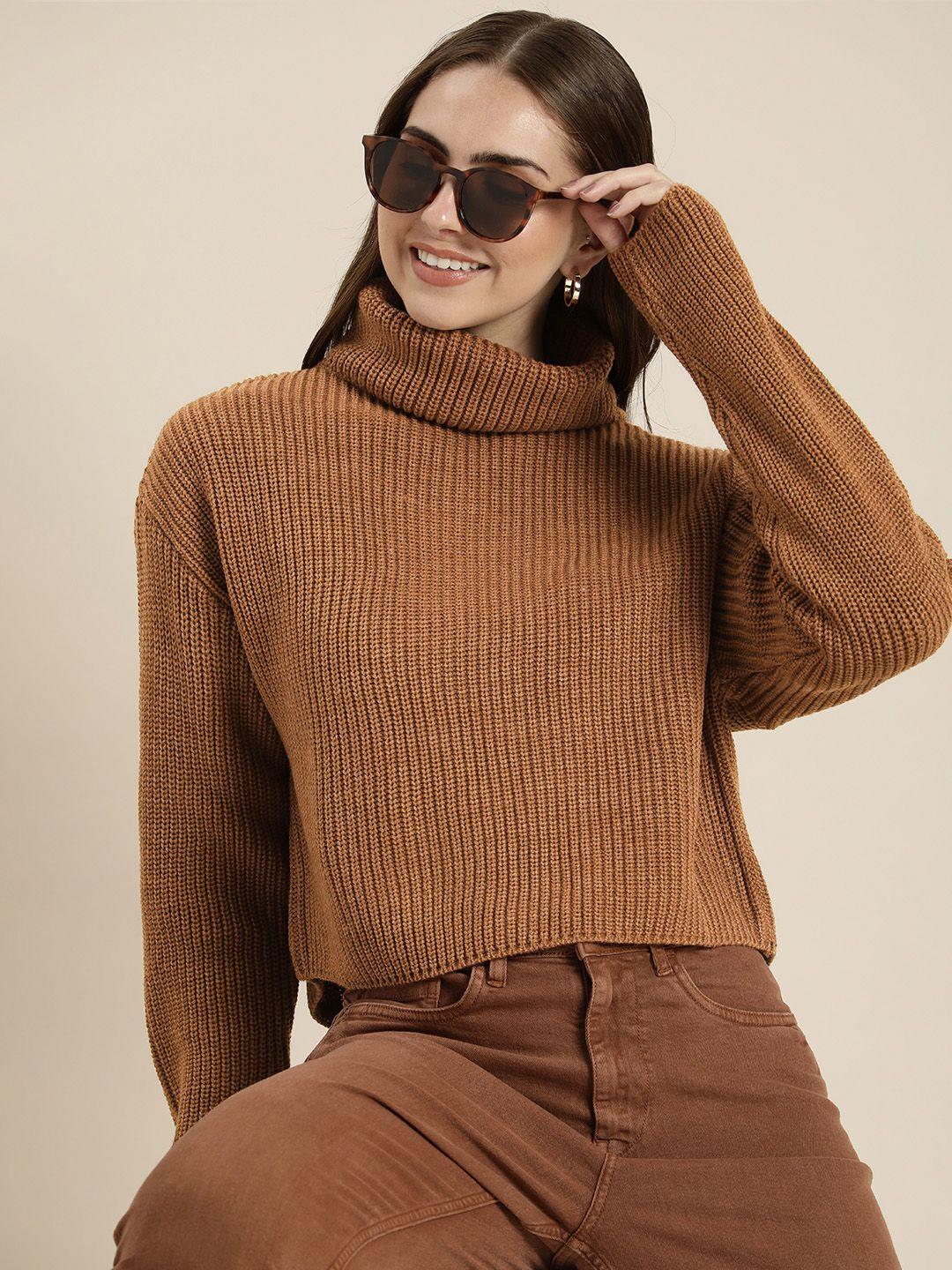here&now turtle neck ribbed pullover