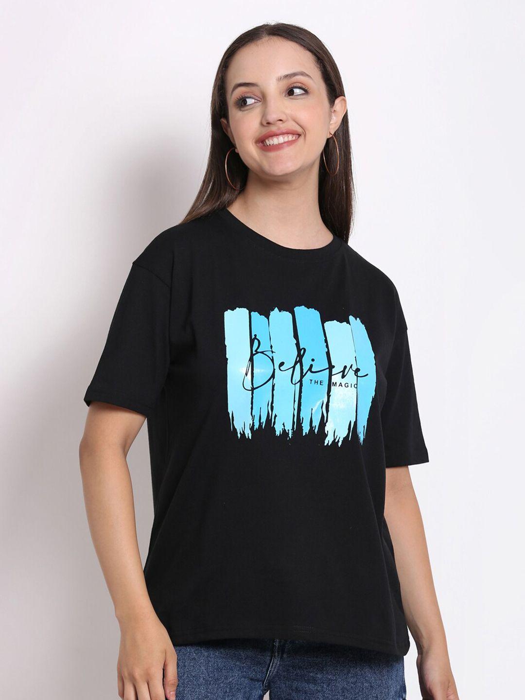 here&now typography printed cotton boxy t-shirt