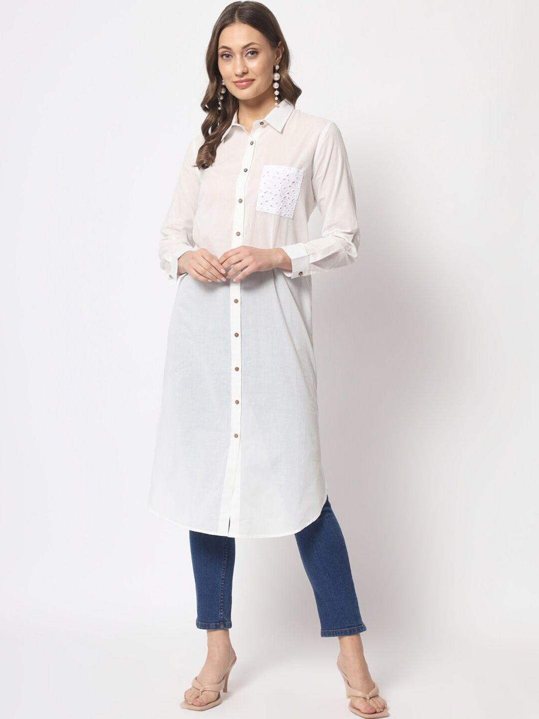 here&now white shirt midi dress