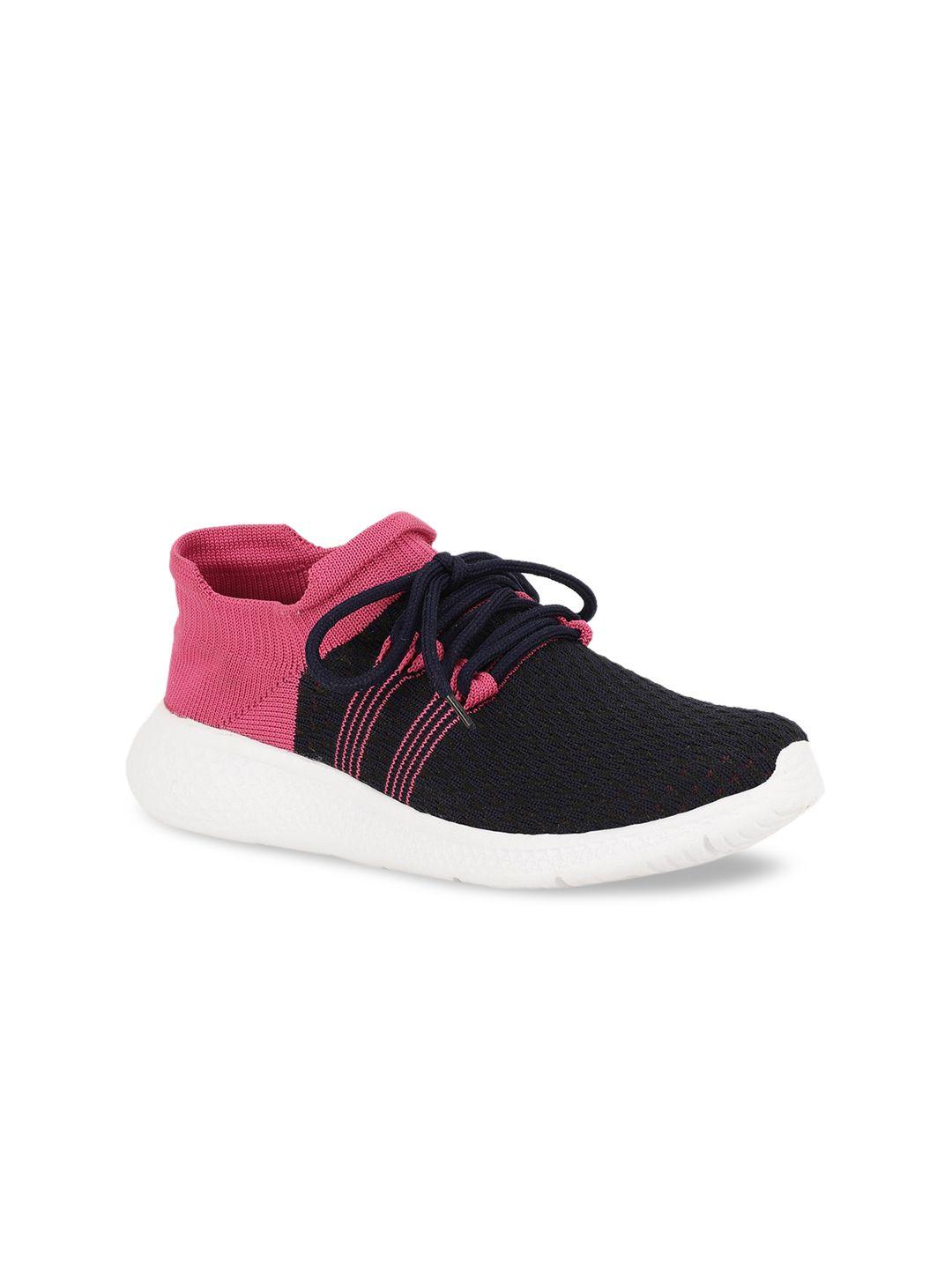 here&now women black woven design sneakers