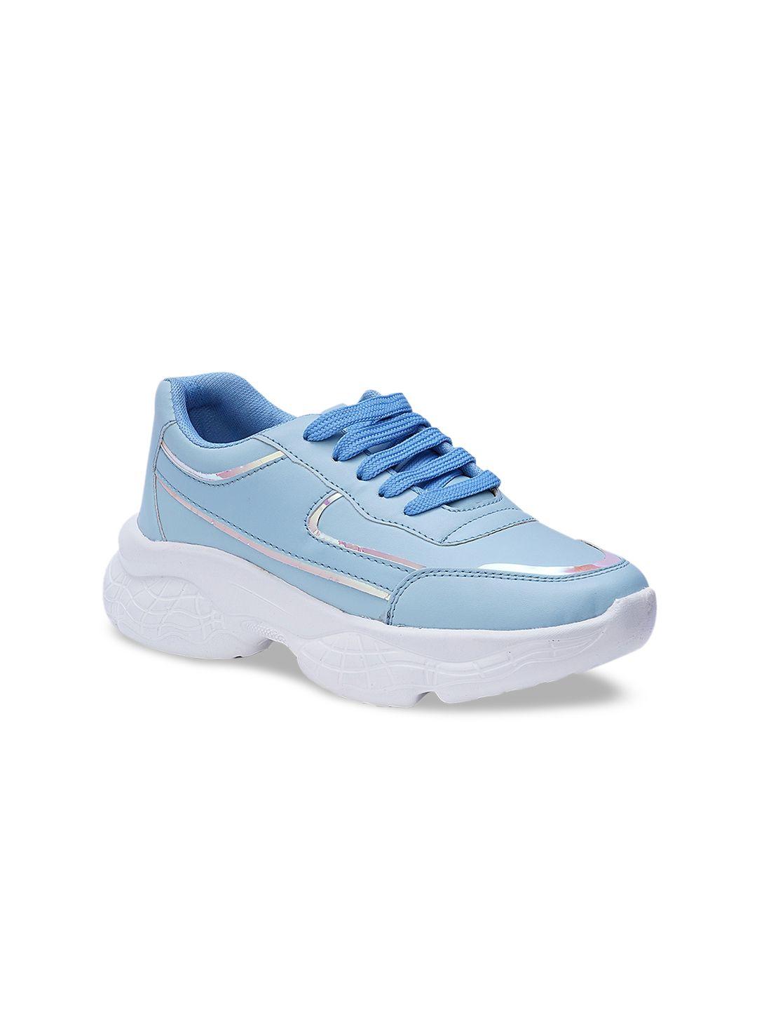 here&now women blue pu sneakers