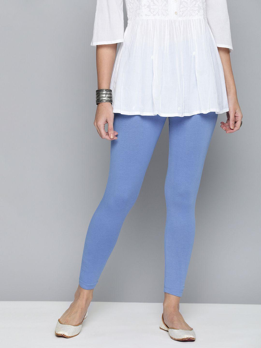 here&now women blue solid leggings