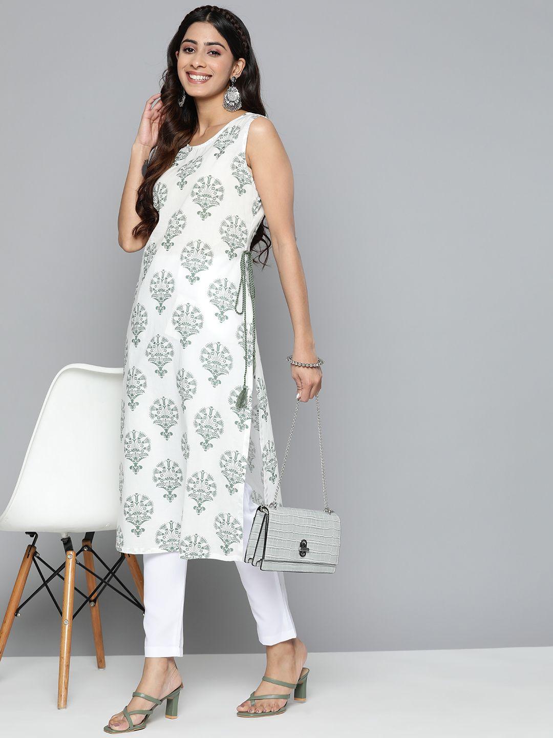 here&now women ethnic motifs printed kurta