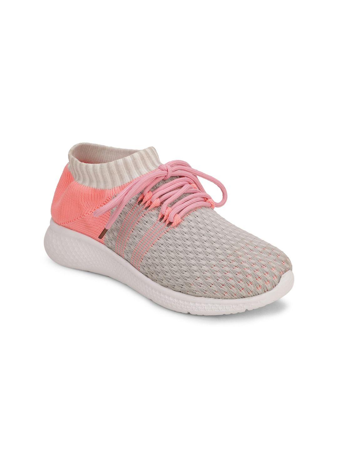 here&now women grey woven design slip-on sneakers