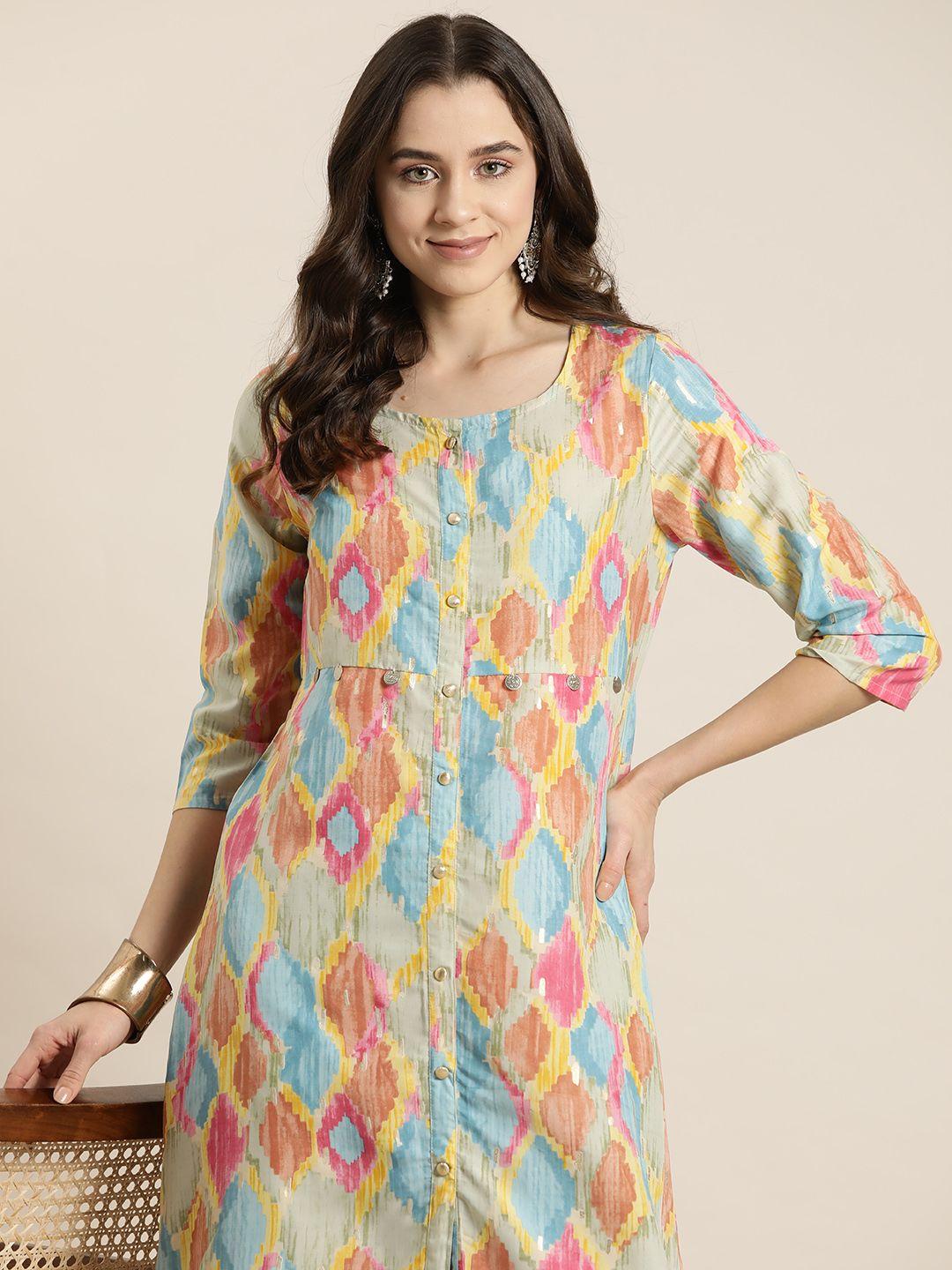 here&now women printed kurta