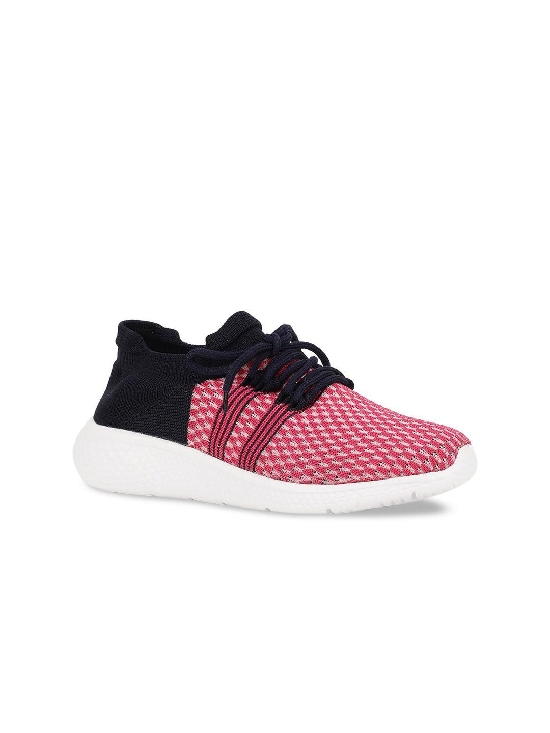 here&now women red woven design sneakers