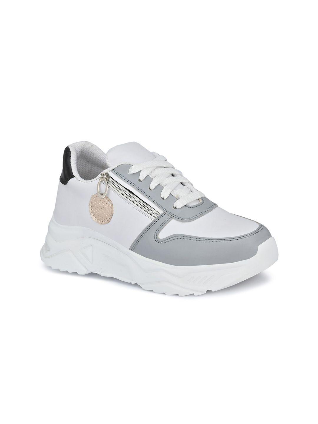 here&now women white colourblocked sneakers