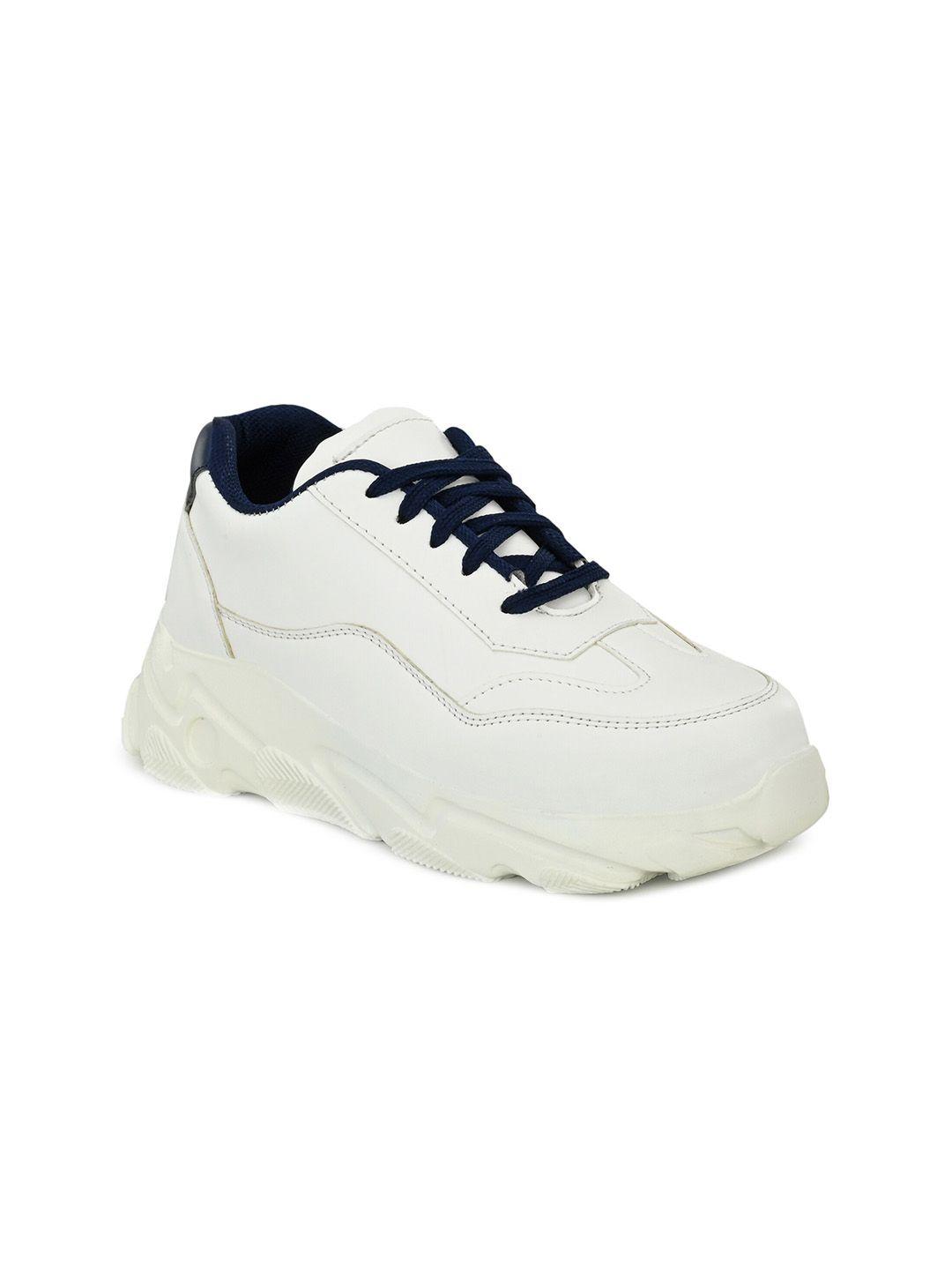 here&now women white leather  sneakers