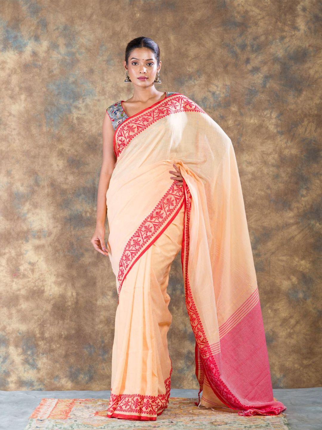 here&now woven design saree