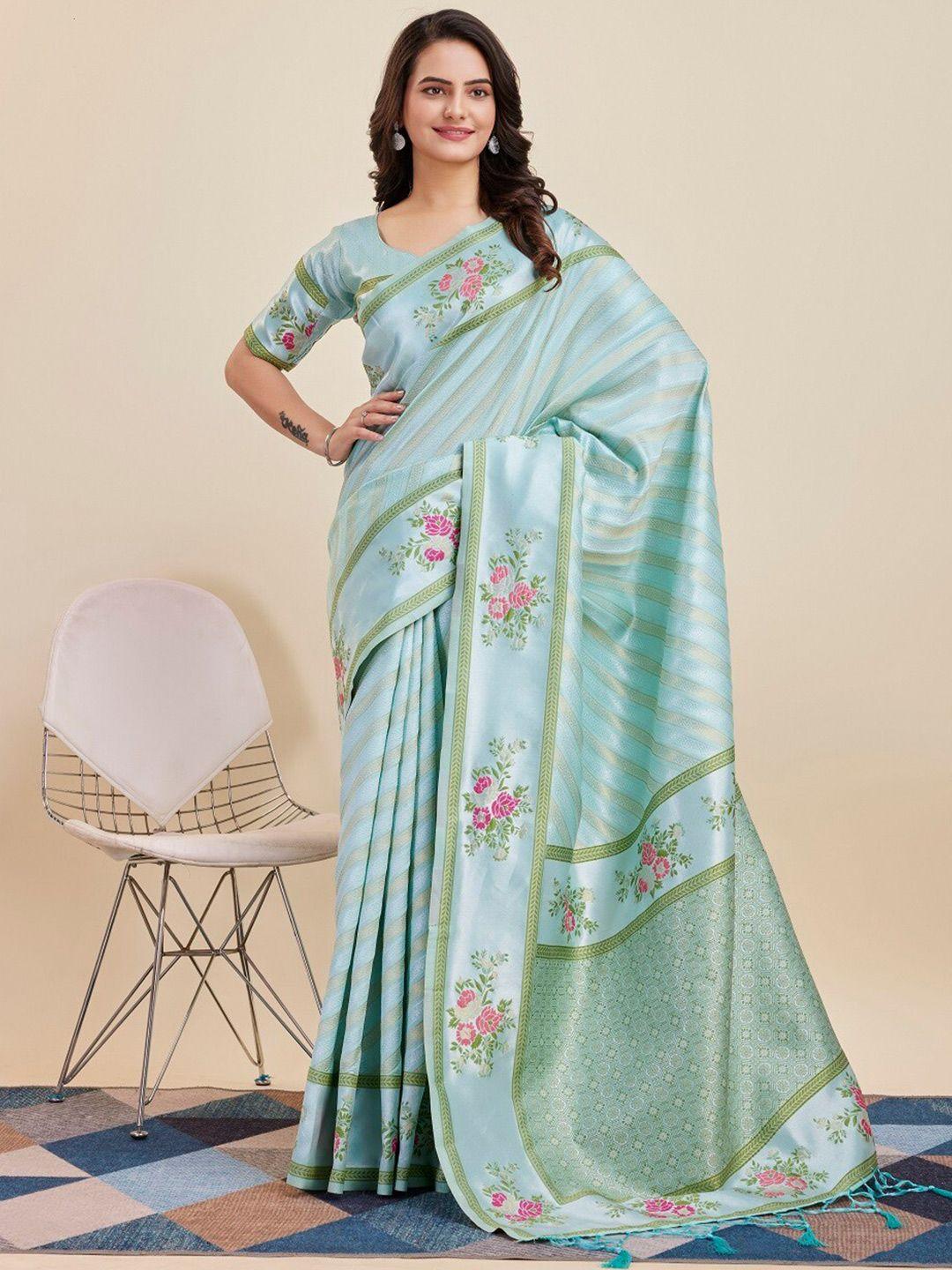 here&now woven design silk blend designer banarasi saree