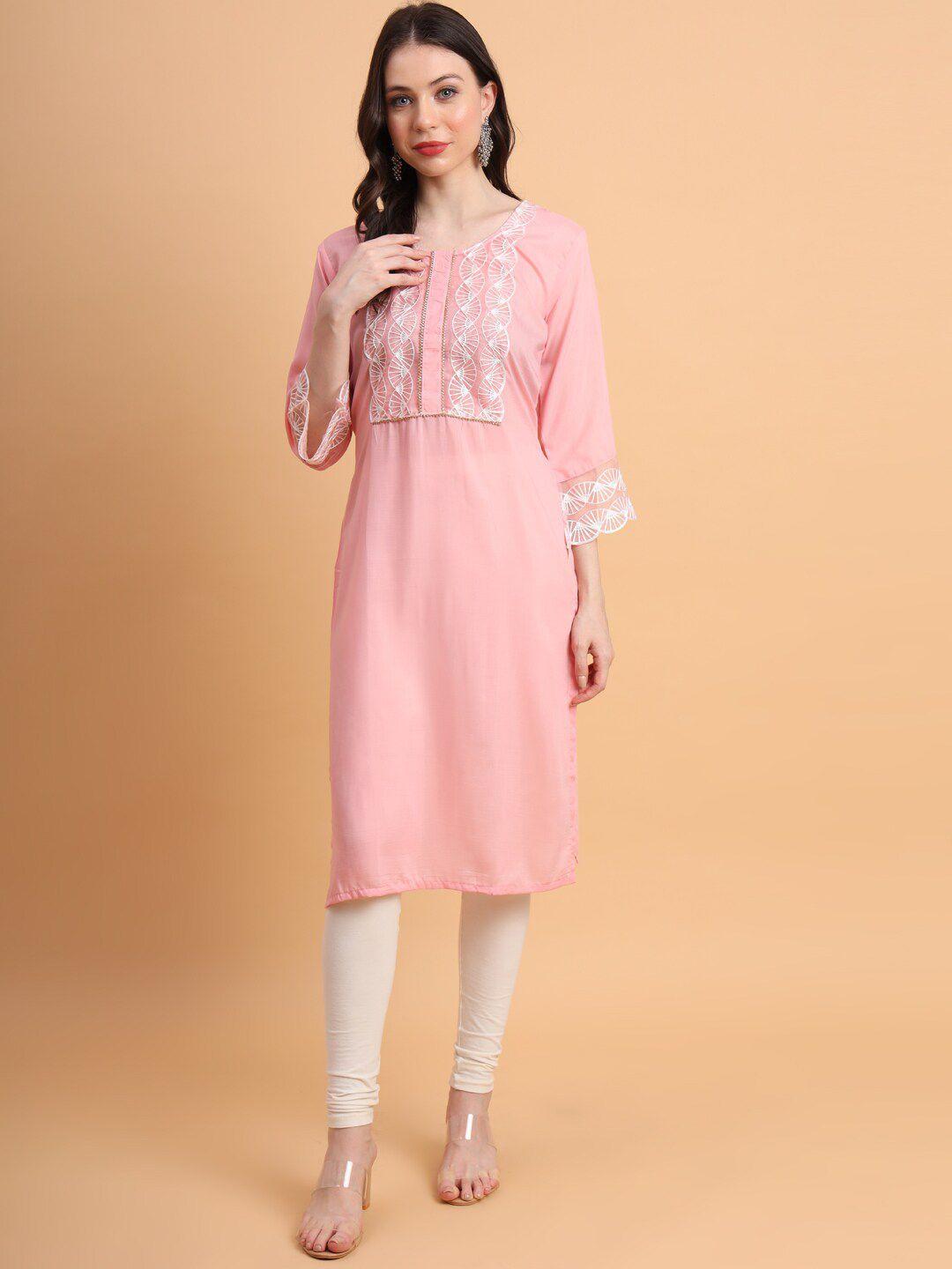 here&now yoke design flared sleeves kurta