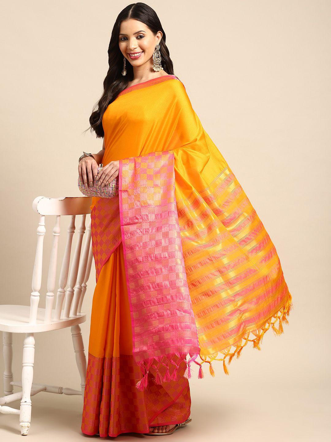 here&now zari art silk banarasi saree