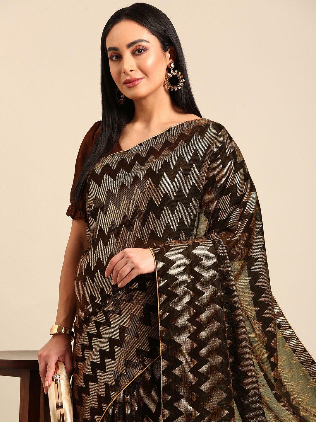 here&now zari pure chiffon saree