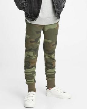 heritage camouflage print joggers