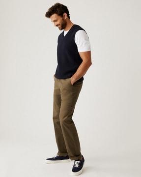 heritage flat-front trousers