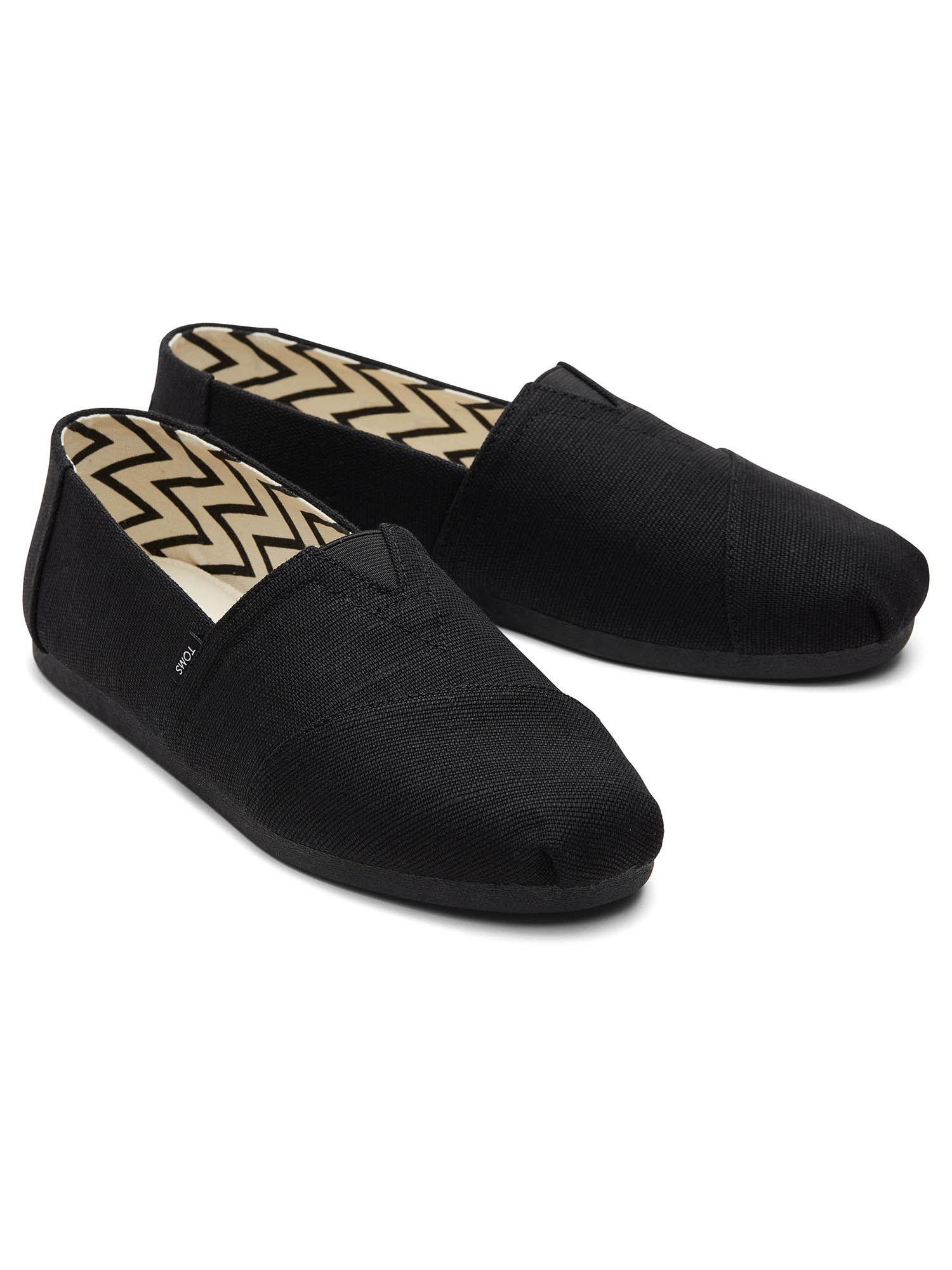 heritage canvas all black slip-on espadrilles