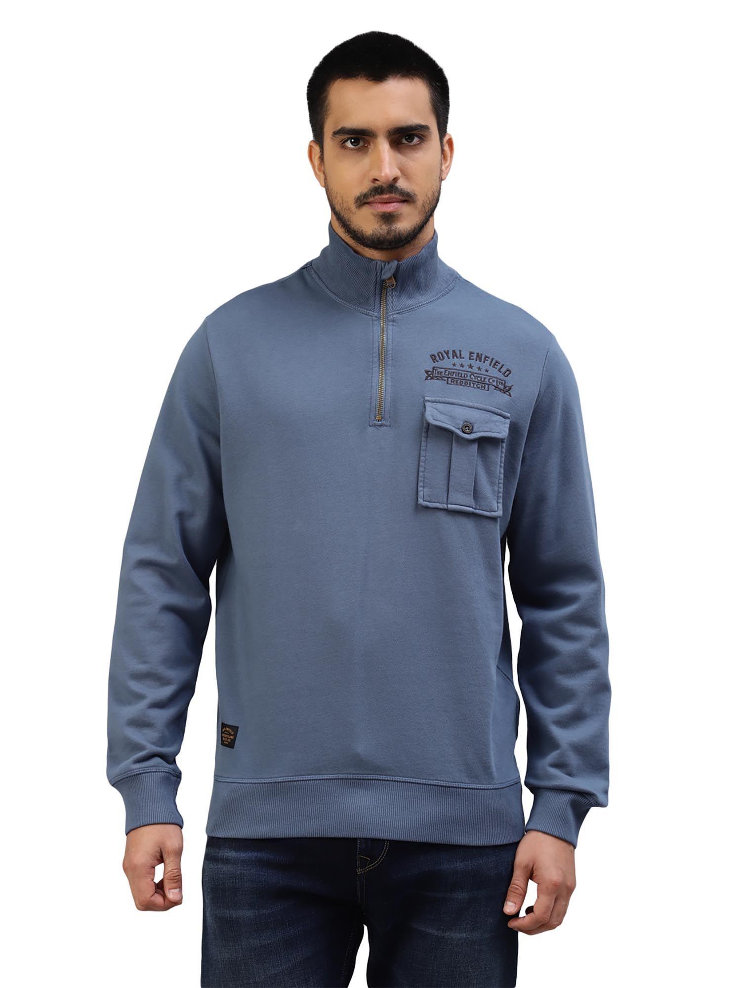 heritage pull-over sweatshirt blue