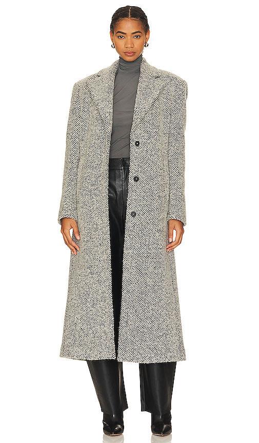 herringbone boxy coat