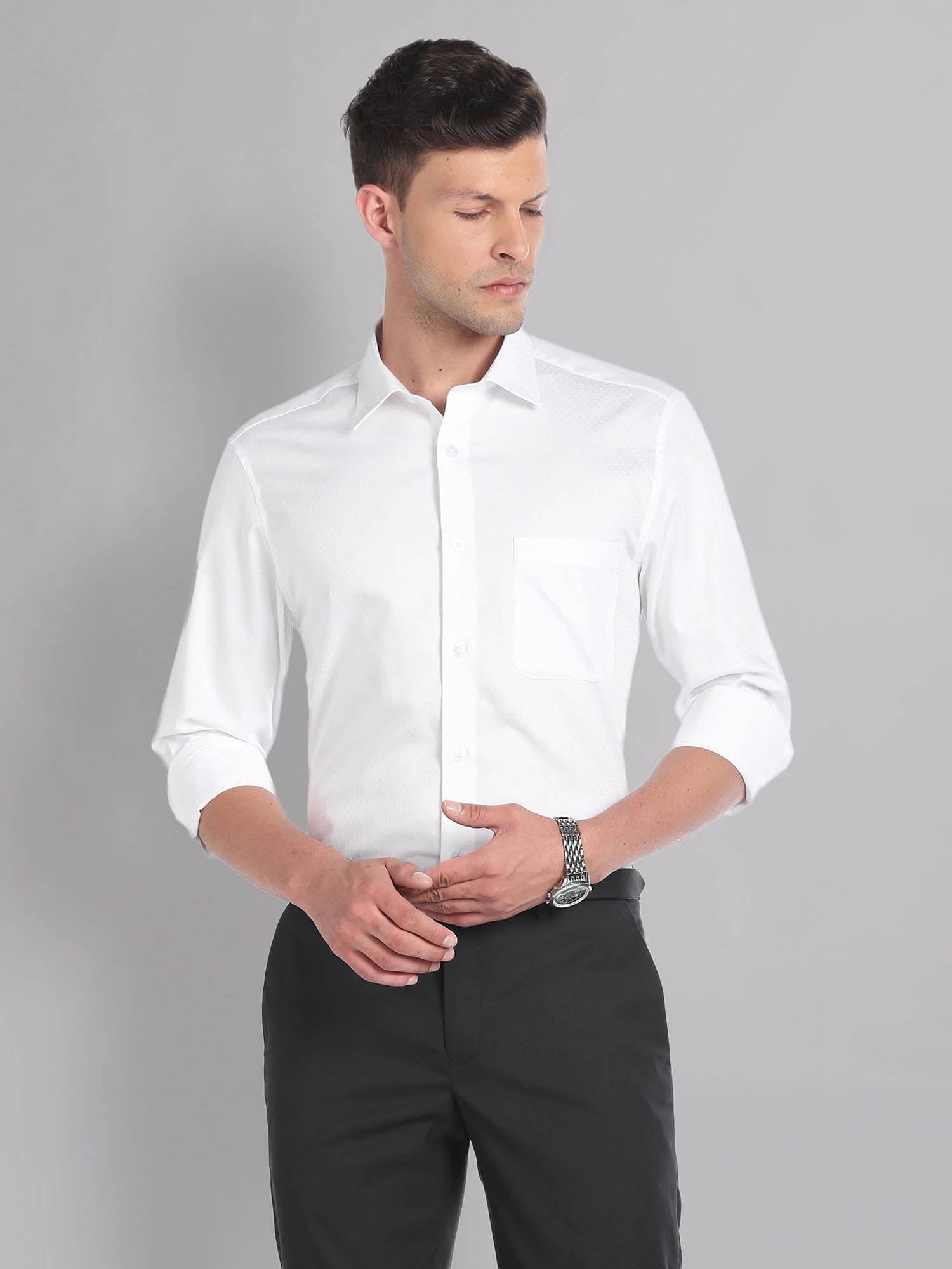 herringbone regular fit shirt