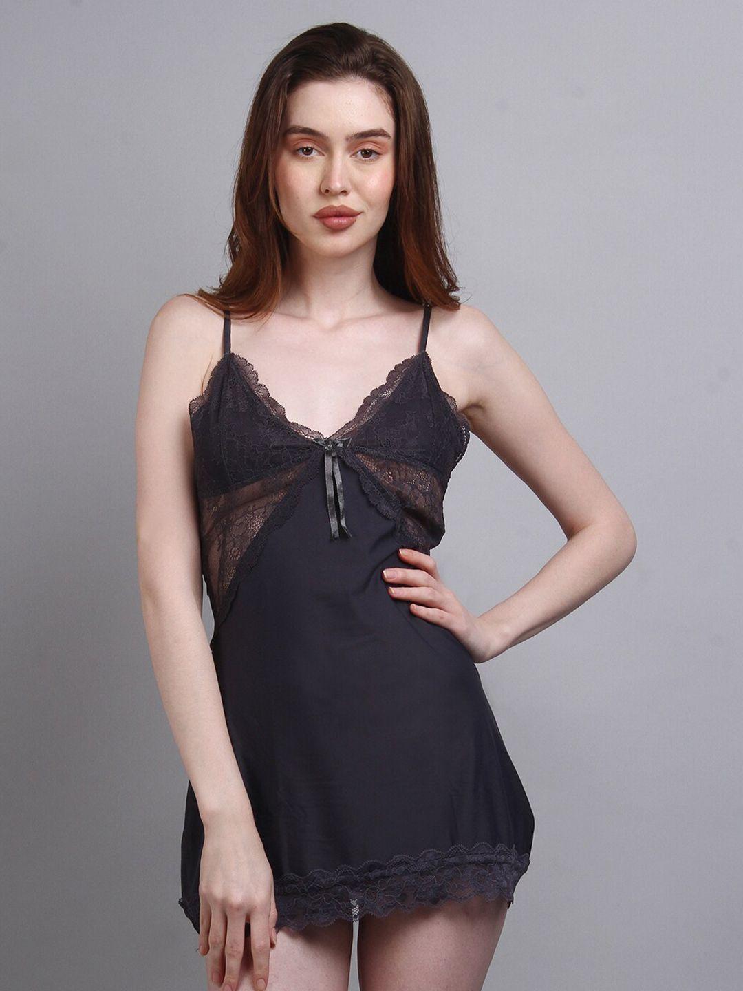 herryqeal shoulder straps with lace soft stretchable & comfortable baby doll