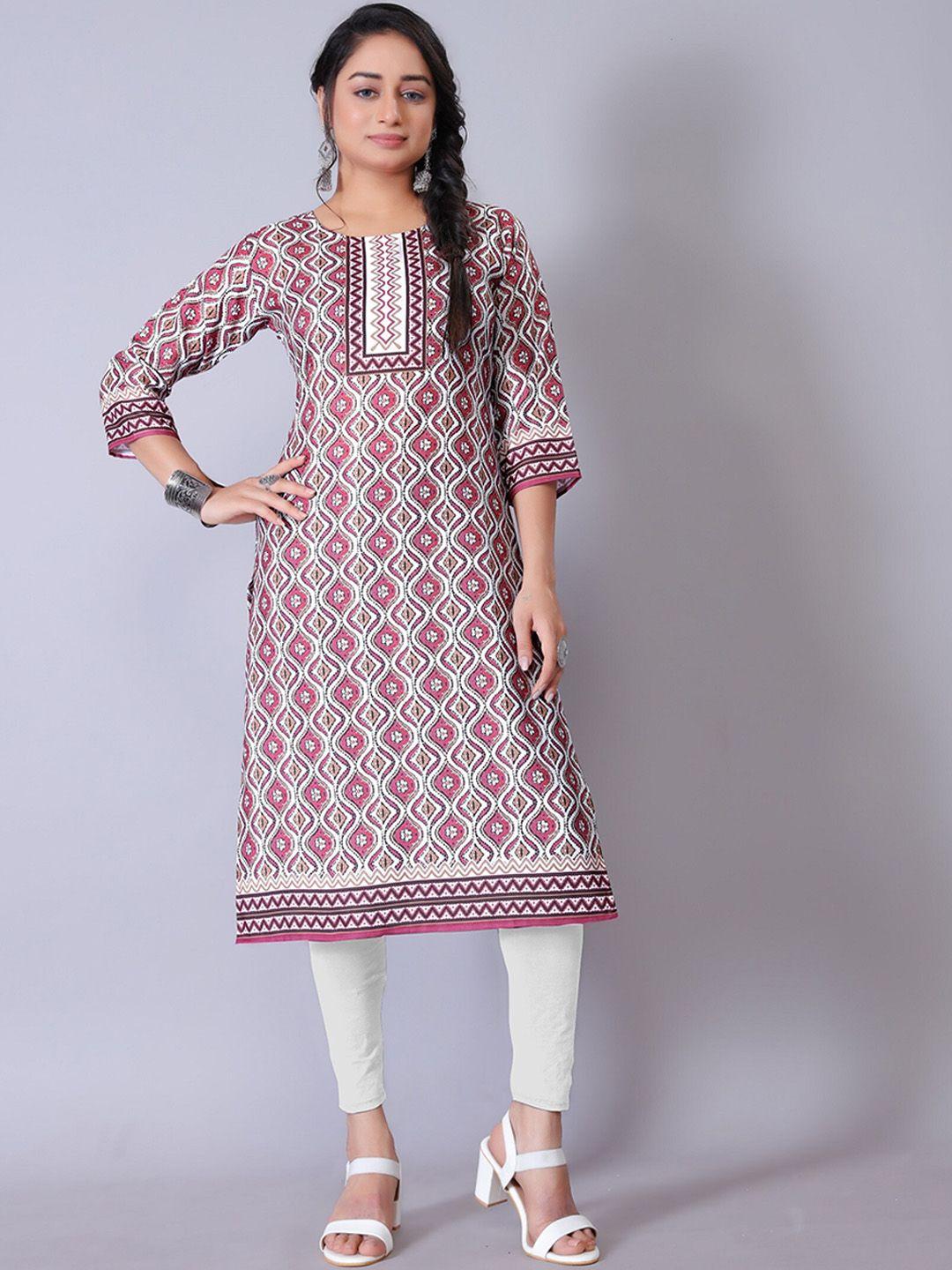 hetsa women ethnic motifs printed kurta