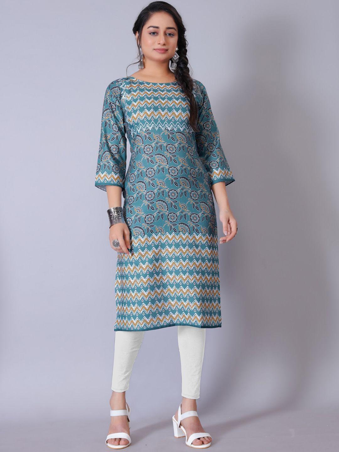 hetsa women ethnic motifs printed thread work kurta