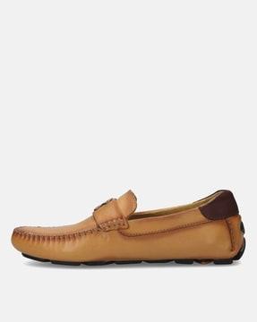 hexa leather slip-on driver shoes