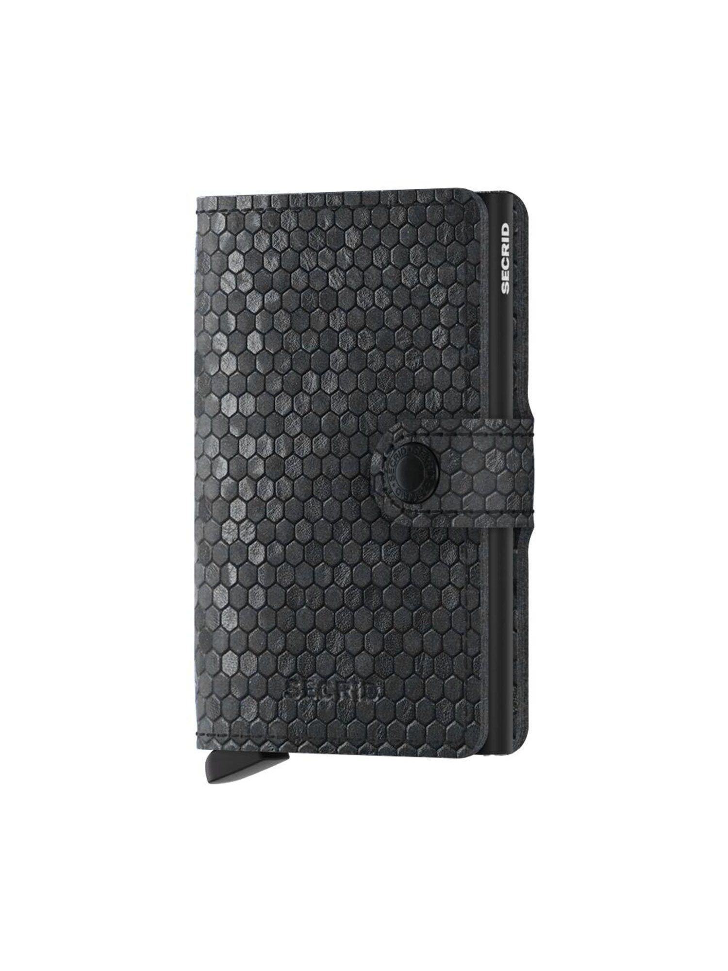 hexagon (mhe) mini wallet - black