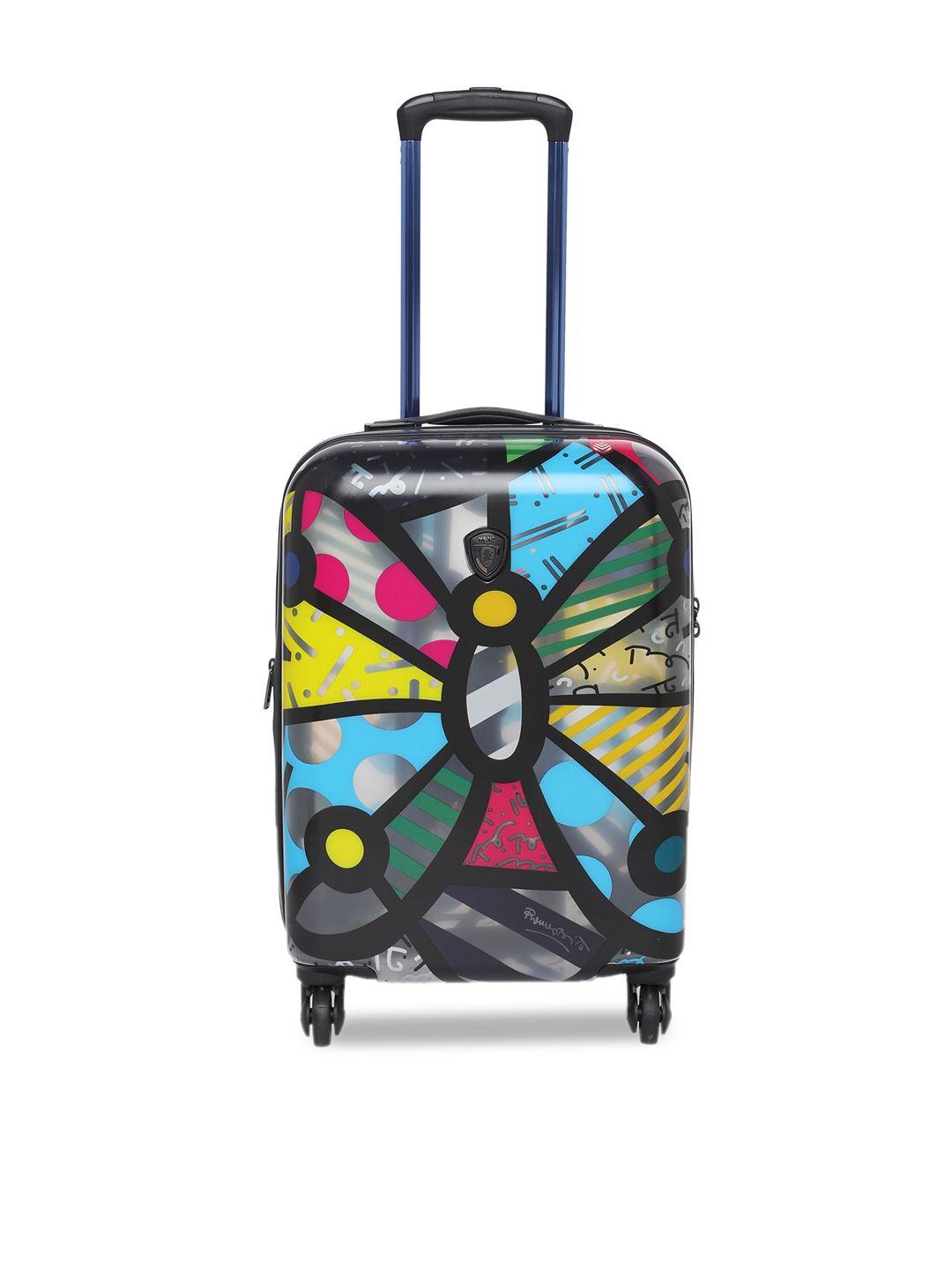 heys britto transparent butterfly polycarbonate material hard 21" cabin trolley
