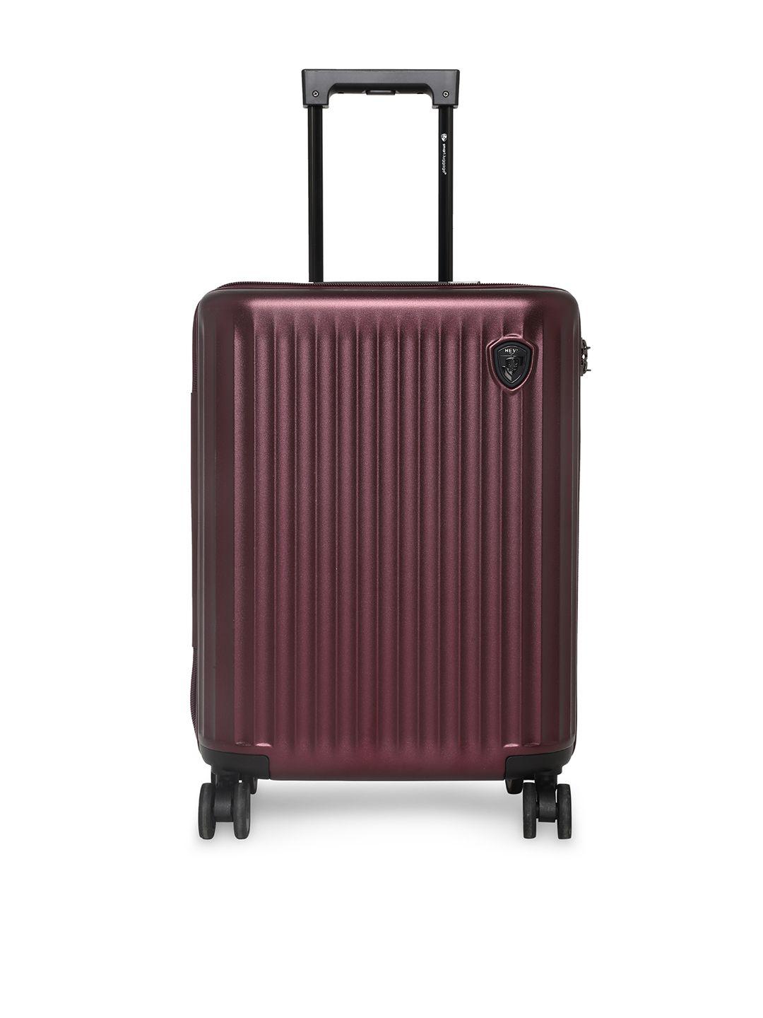heys burgundy hard case travel trolley bag