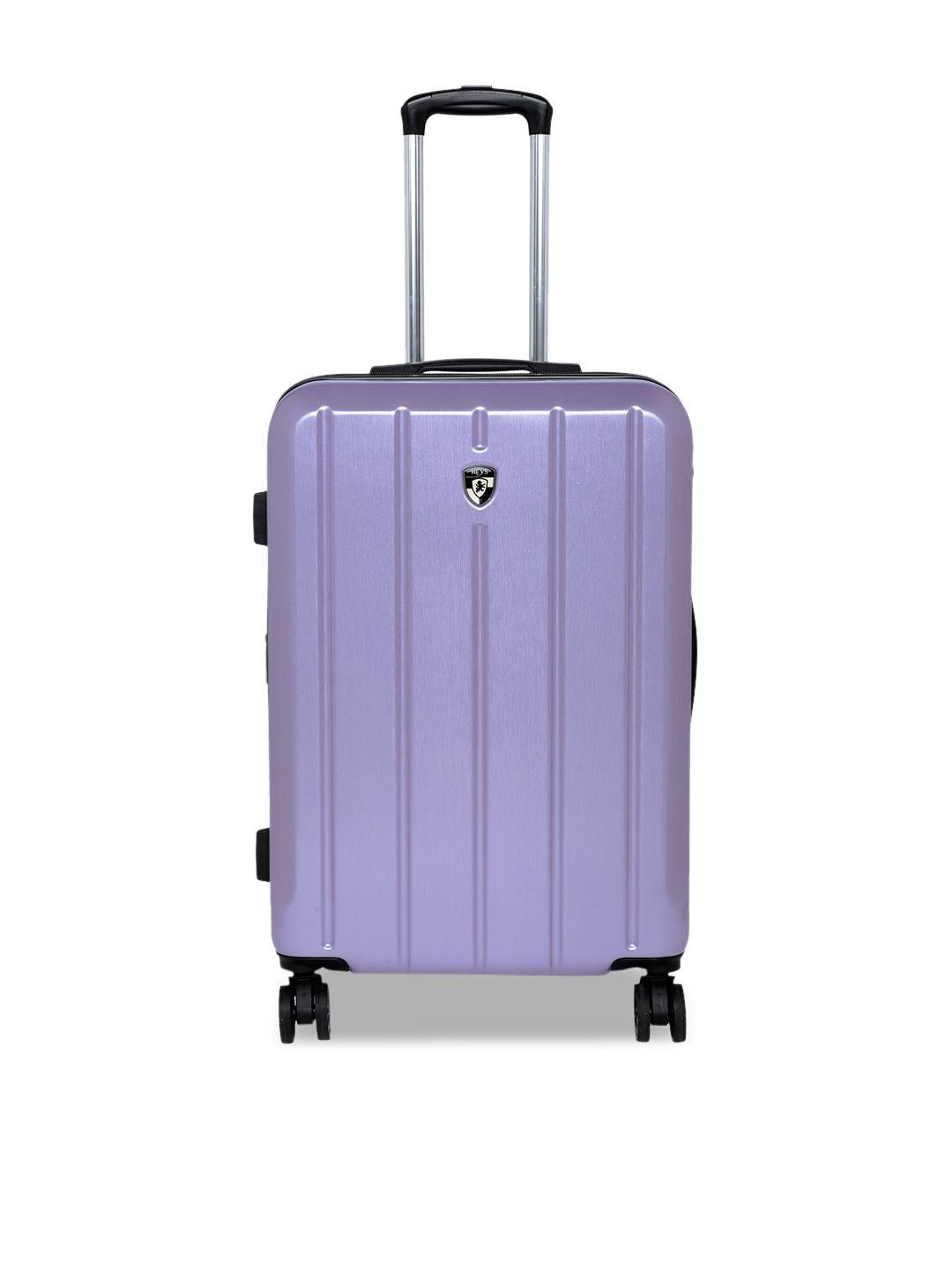 heys purple textured hard-sided medium trolley suitcase