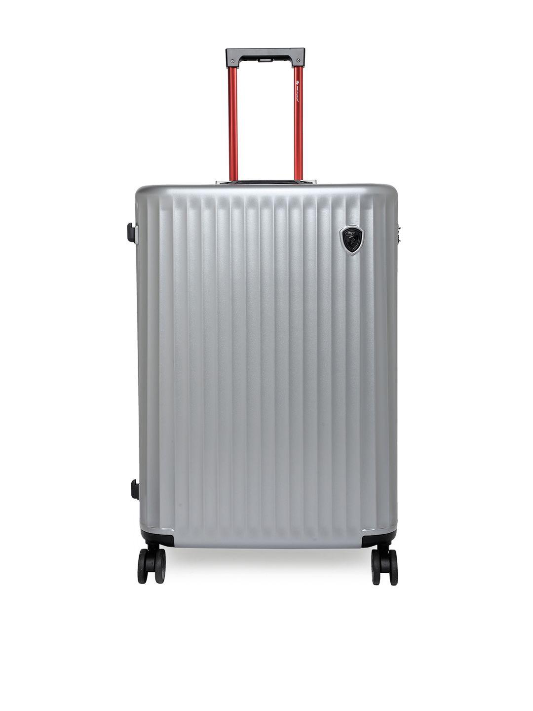 heys silver & black hard luggage large suitcase trolley bag