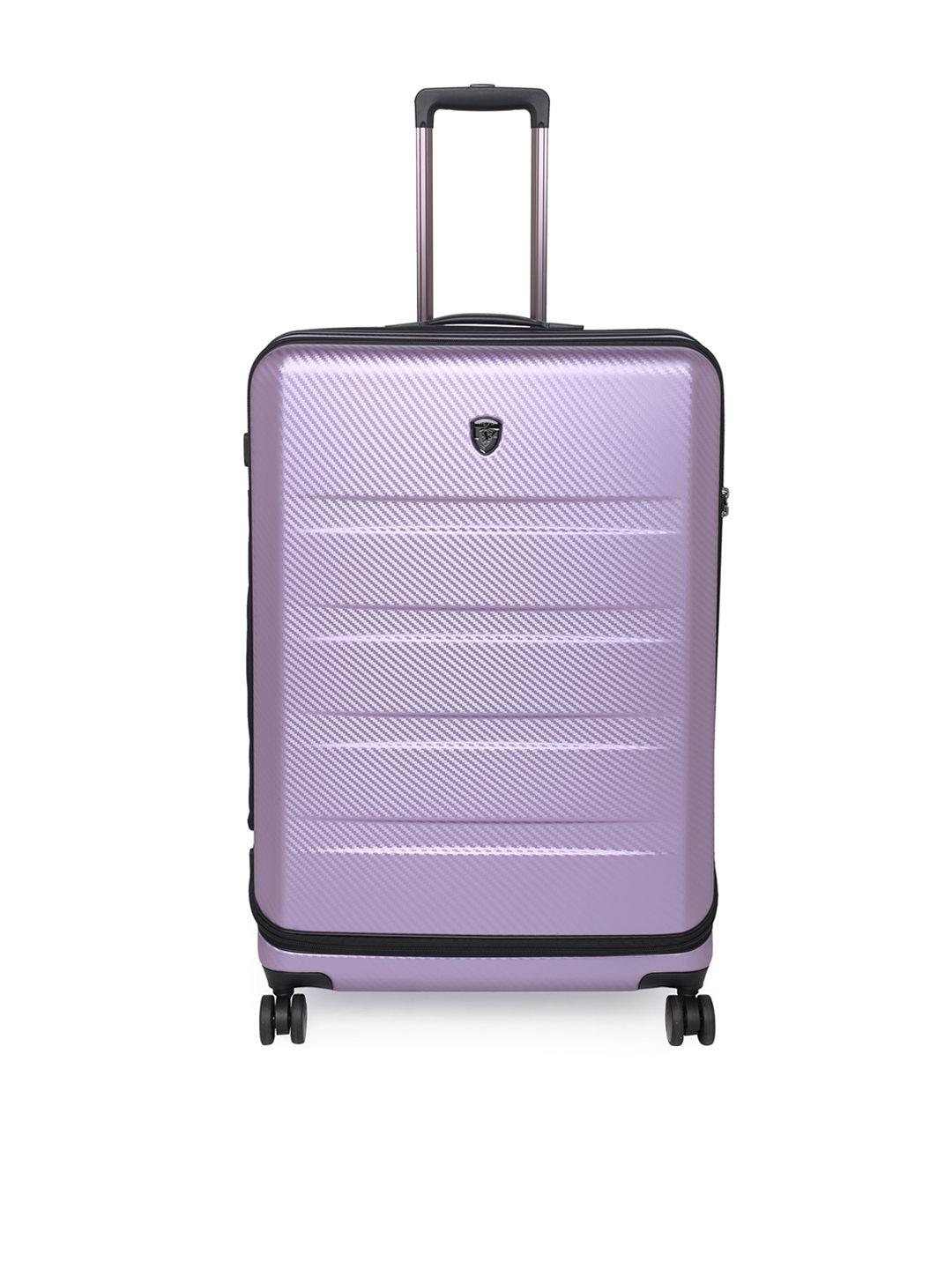 heys solid purple hard case trolley bag