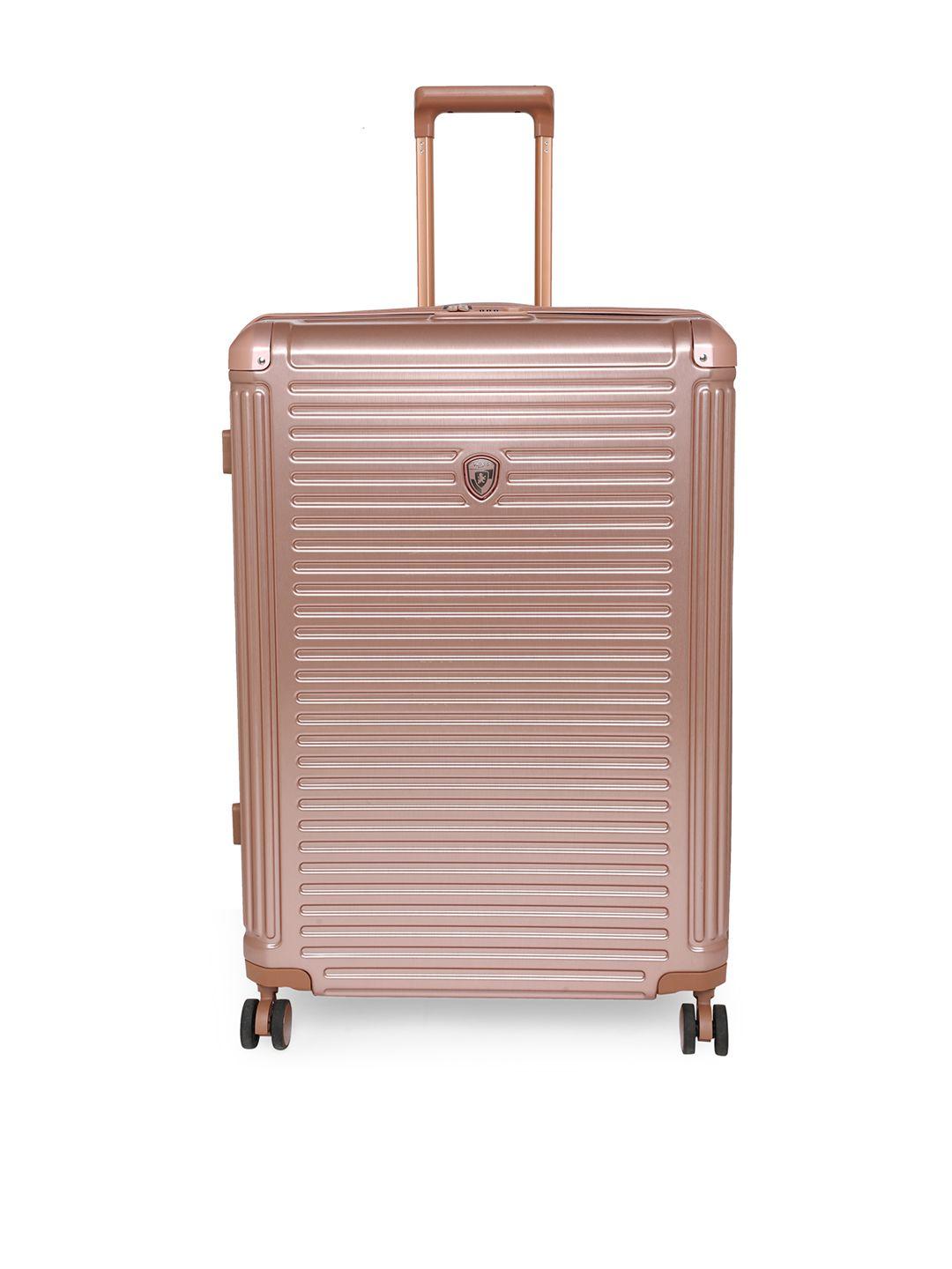 heys edge rang unisex rose gold hard case luggage 30" large size trolley bag