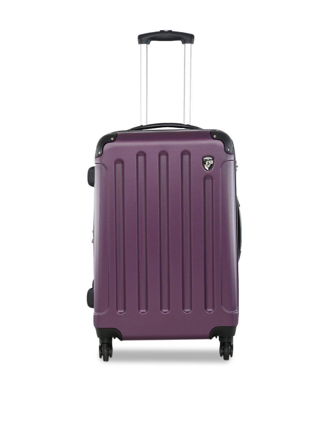 heys purple textured hard-sided medium trolley bag